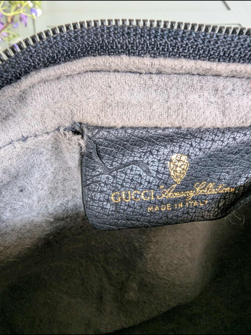 Gucci Ophidia GG Canvas Cosmetic Pouch in Navy/Red - Picture 15 of 15